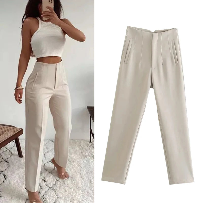 High Waist Women Formal Pants