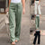 Women Casual Linen Pants Ankle-length Trousers