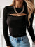 Women Solid Long Sleeve Knit Top