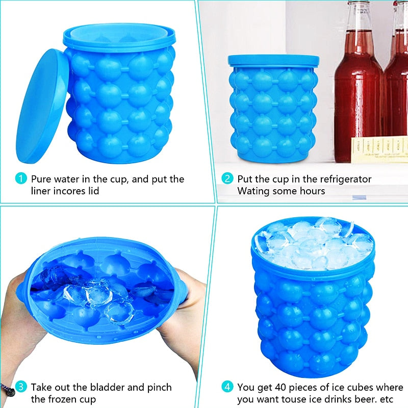 Cylinder Silicone Ice Cube Mold, 2022 New Ice Cubes Maker